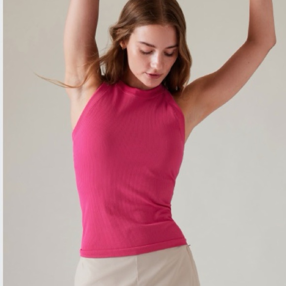 Lightly worn pink Athleta tank top